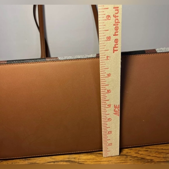 🔥NWT Kate Spade ♠️ Flower Monogram Sutton Oversized Tote Black/Brown w/Pouch - Picture 15 of 15